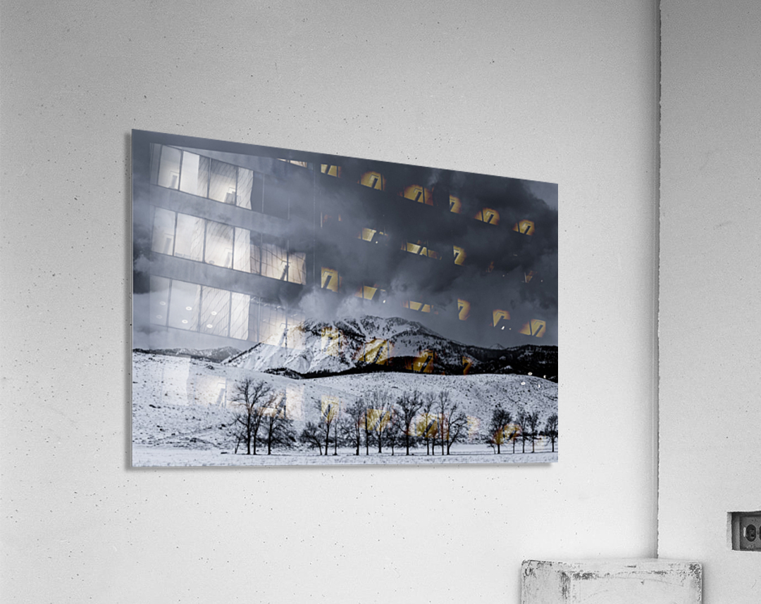 Winters shadow on Mt. Rose Acrylic Print