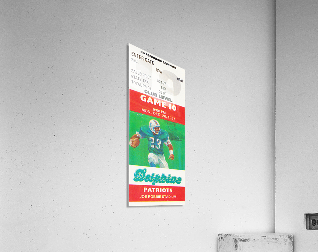 1987 Miami Dolphins vs. New England Acrylic Print