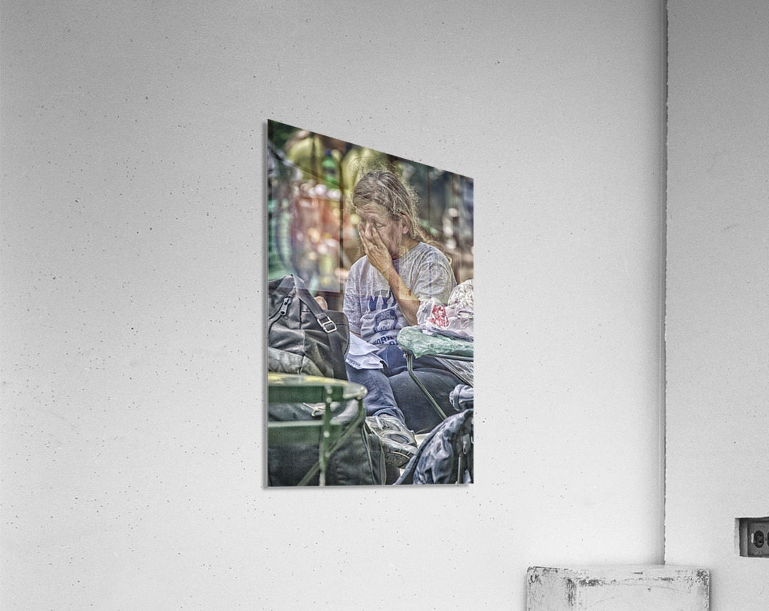 crying woman Acrylic Print