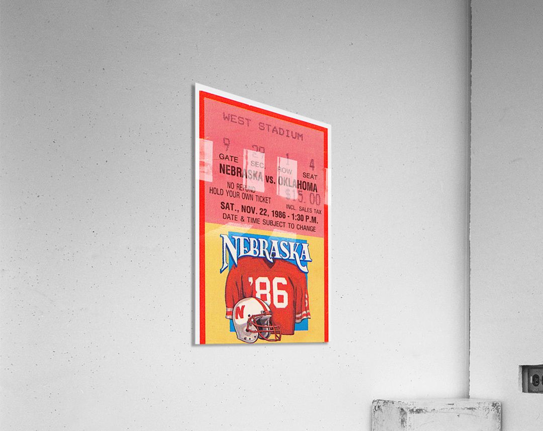 1986 Oklahoma vs. Nebraska Acrylic Print
