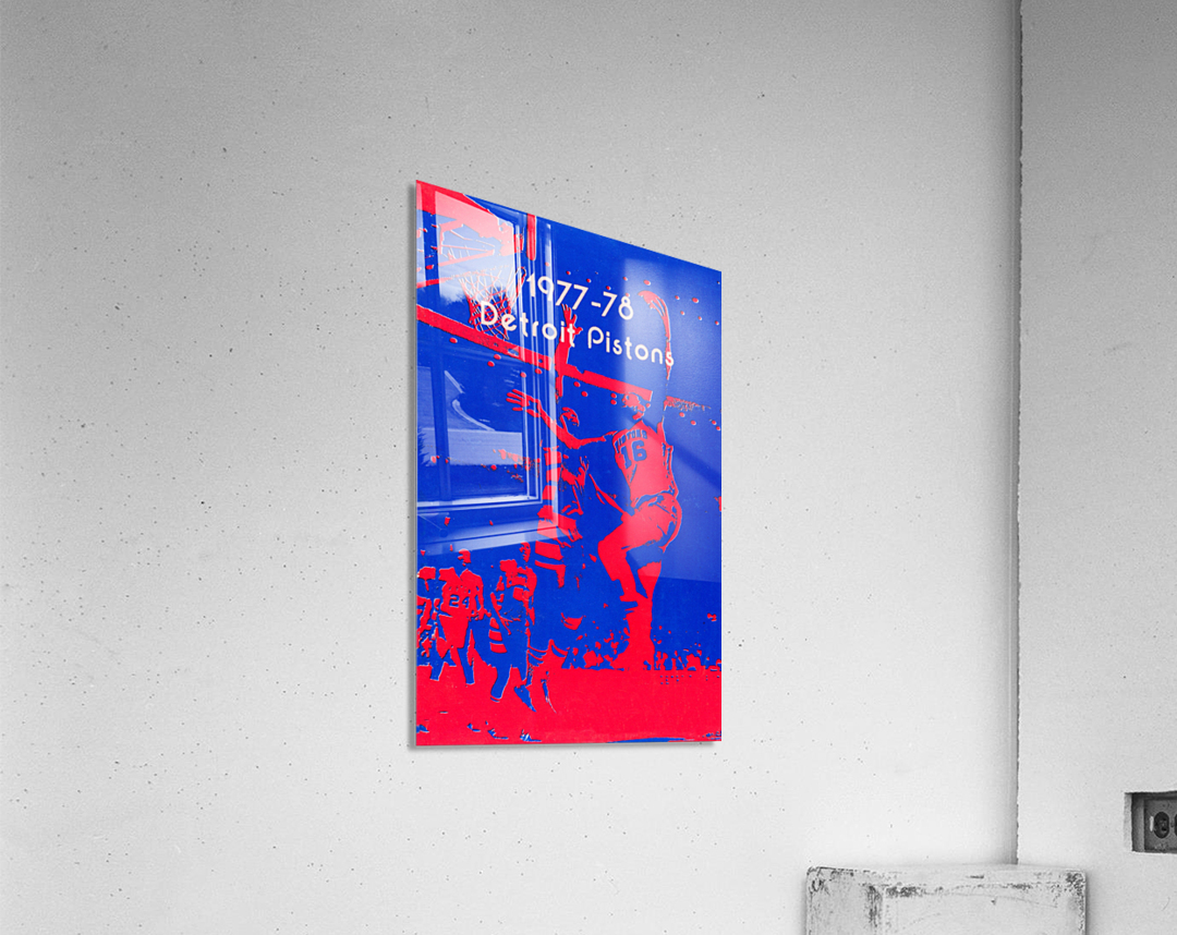 1977 Detroit Pistons Basketball Poster Acrylic Print