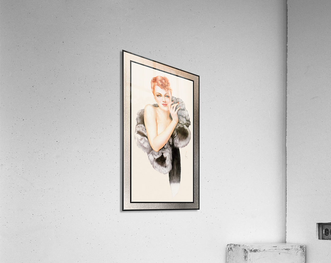 Fox by Alberto Vargas Pin-Up Girl Vintage Art by xzendor7 Wall Art