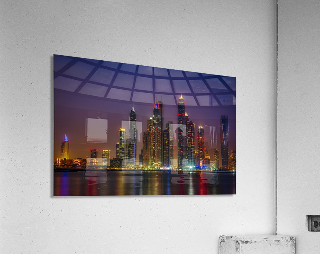 Dubai by Night  Acrylic Print