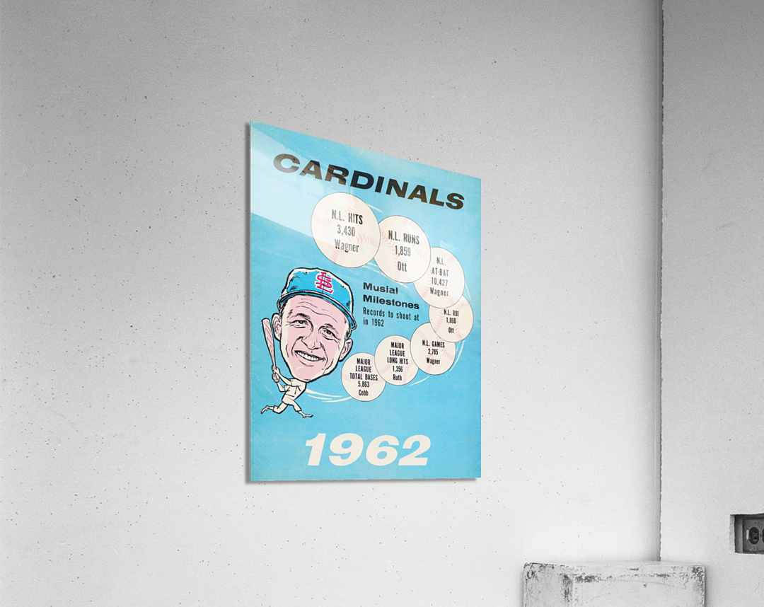 1962 Stan Musial Milestones Poster Acrylic Print