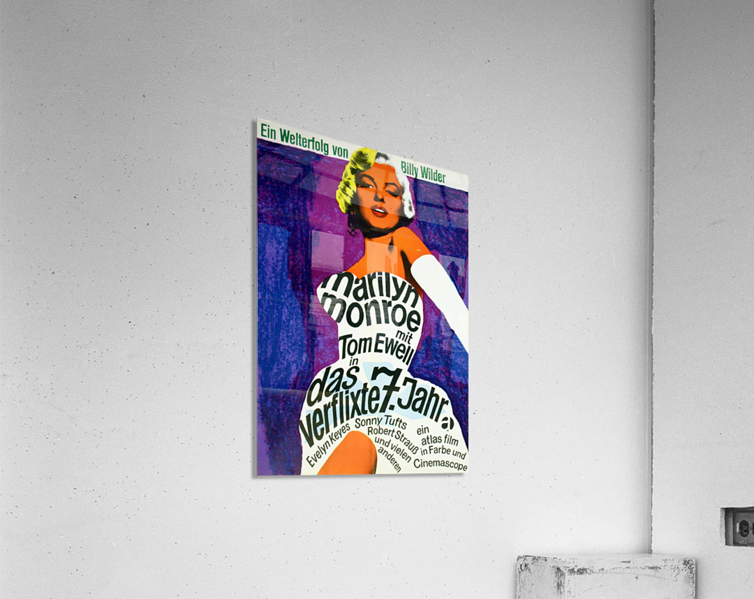 Original Vintage Movie Poster For The Seven Year Itch Starring Marilyn Monroe Acrylic Print