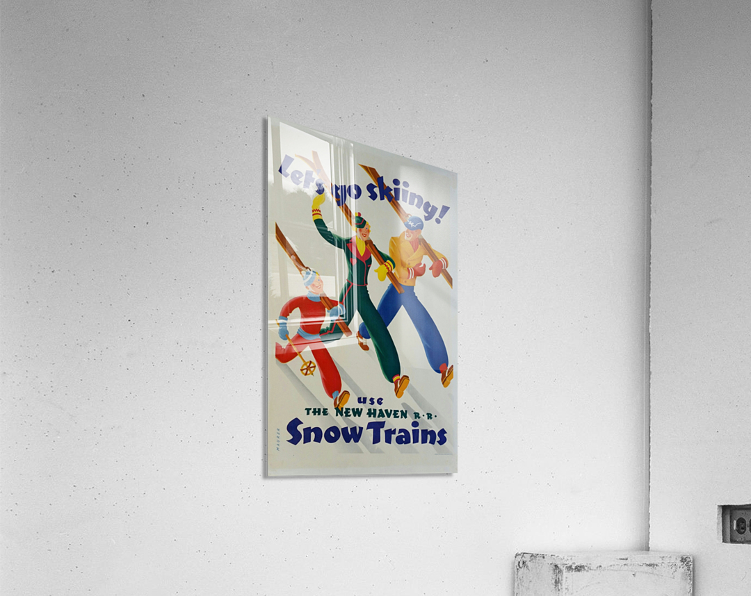 New Haven Snow trains Acrylic Print
