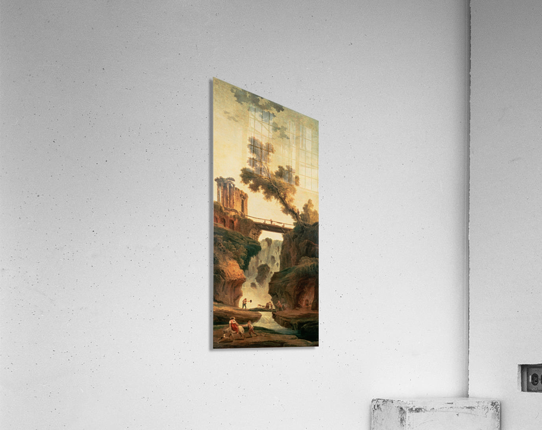 Landscape with a Waterfall and figures Acrylic Print