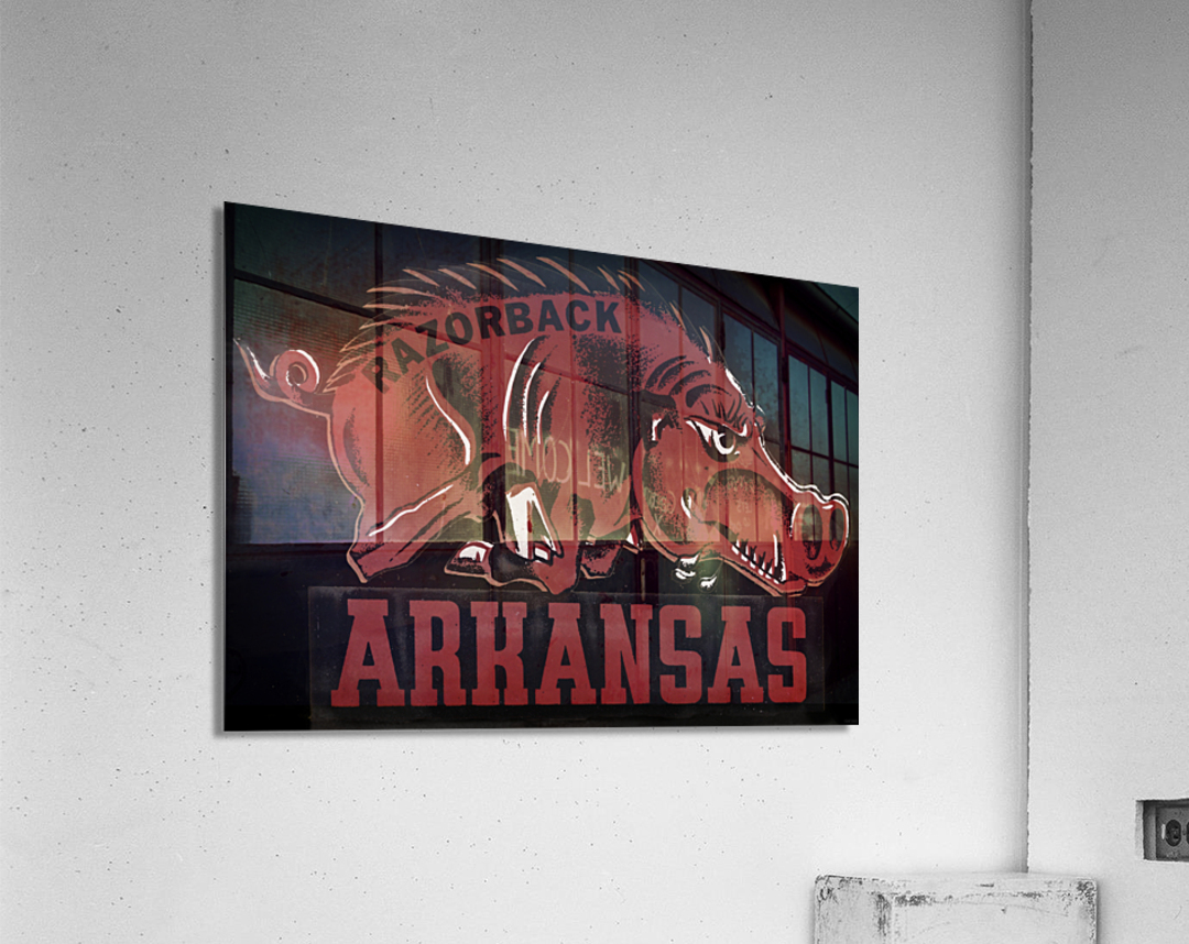 Vintage Arkansas Razorback Art Acrylic Print