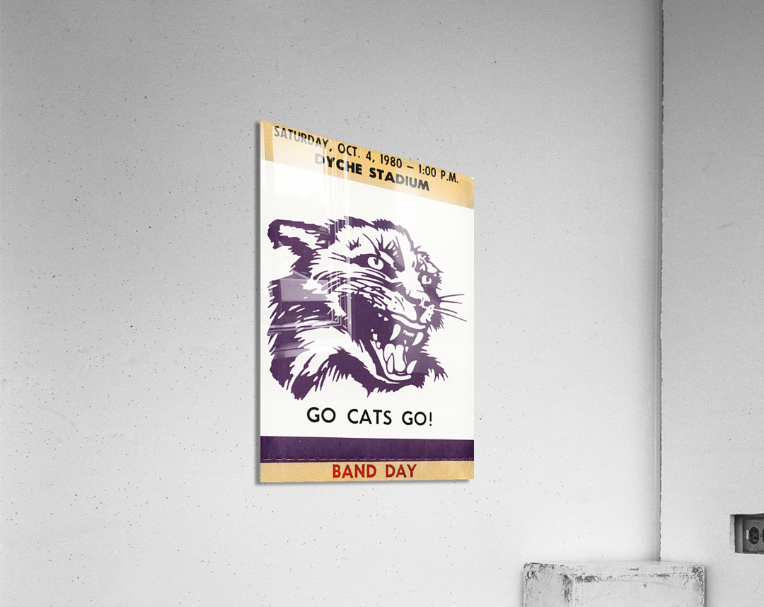 1980 Northwestern Band Day Ticket Stub Remix  Acrylic Print