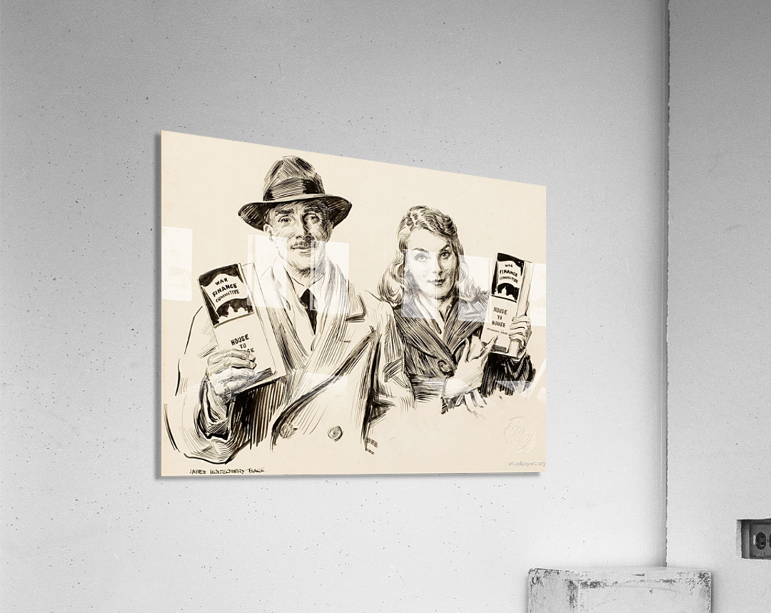 War Finance Comittee House to House Acrylic Print