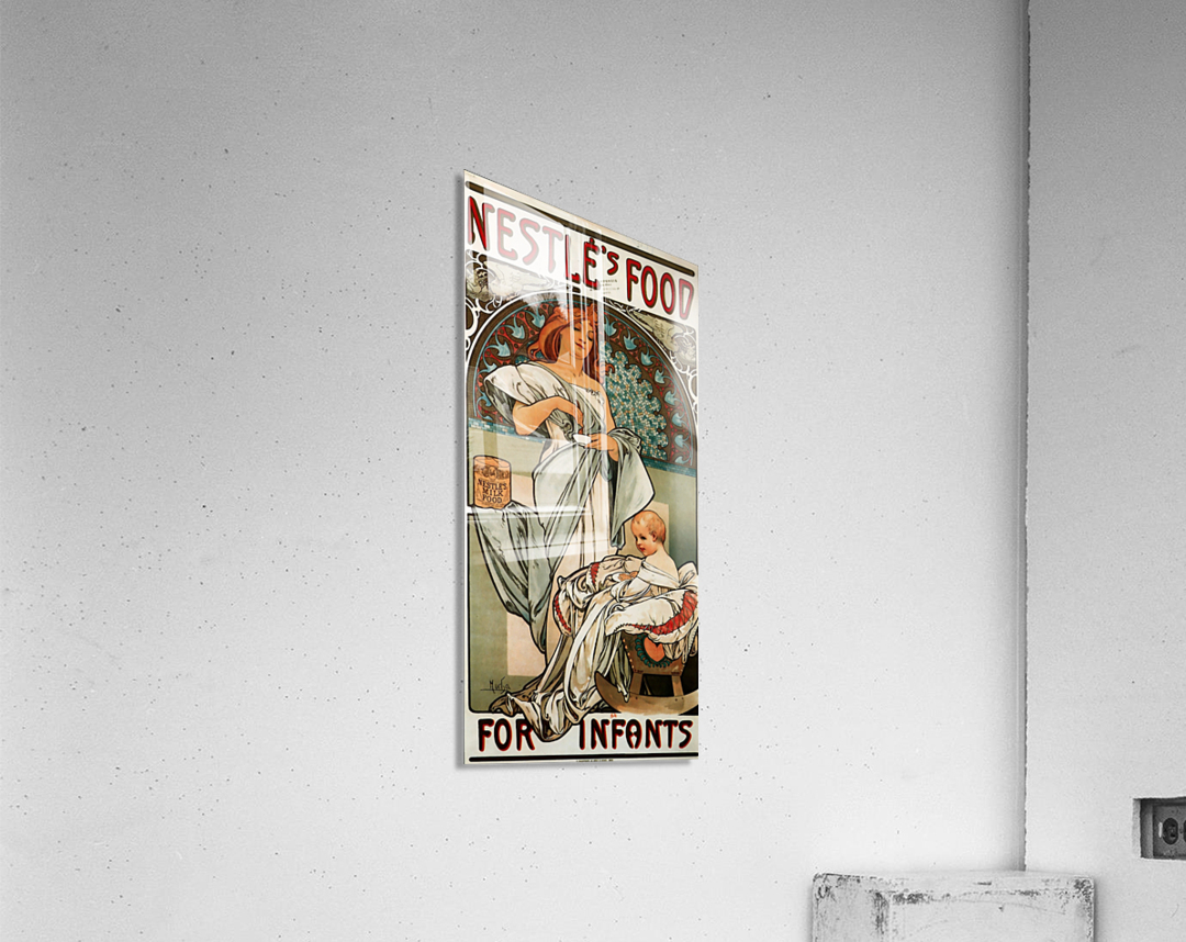 Nestle by Alphonse Mucha Acrylic Print