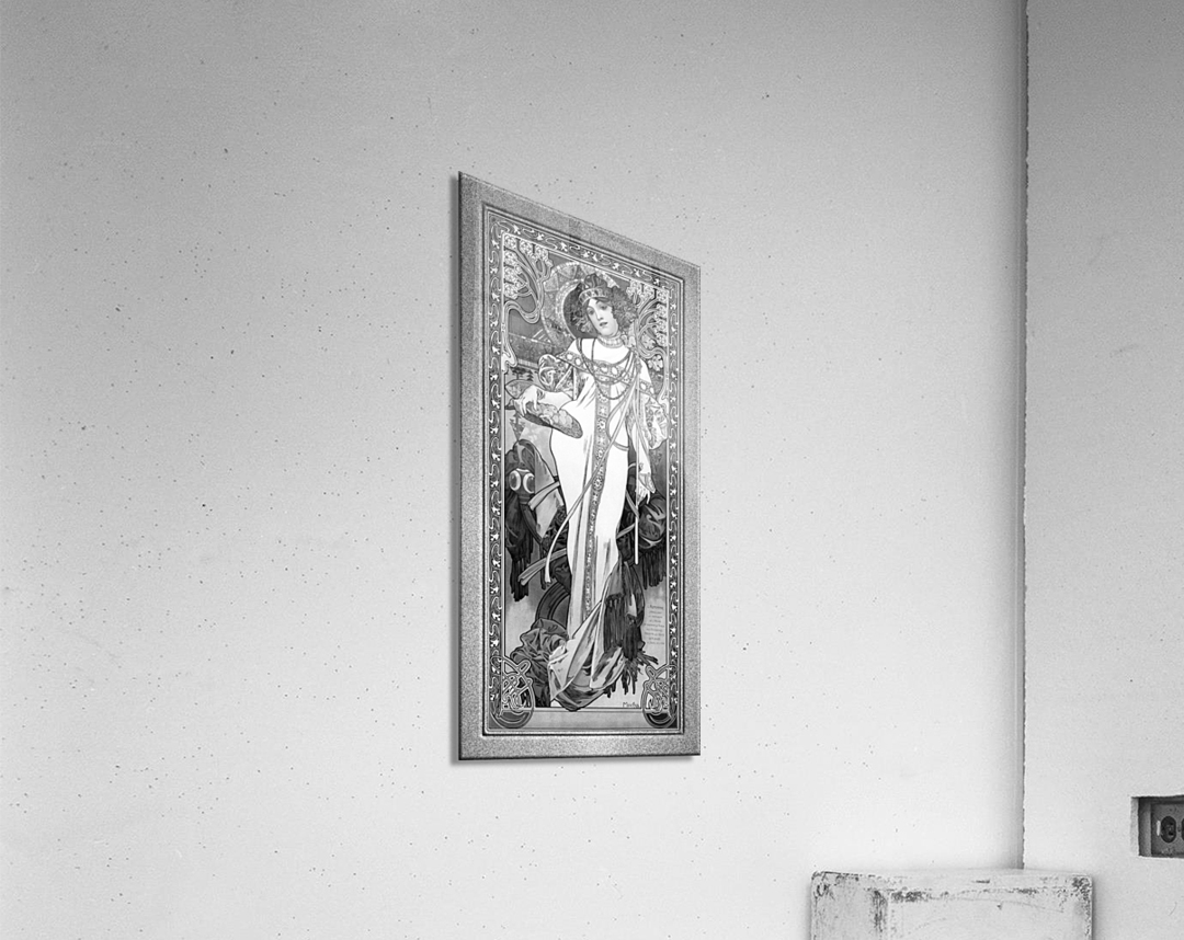 LAutomne by Alphonse Mucha Black and White Vintage Xzendor7