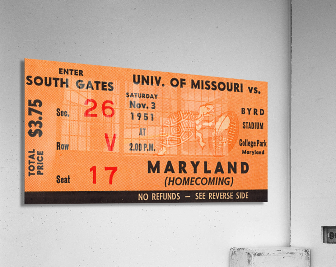 1951 Maryland Terps vs. Missouri Tigers Acrylic Print