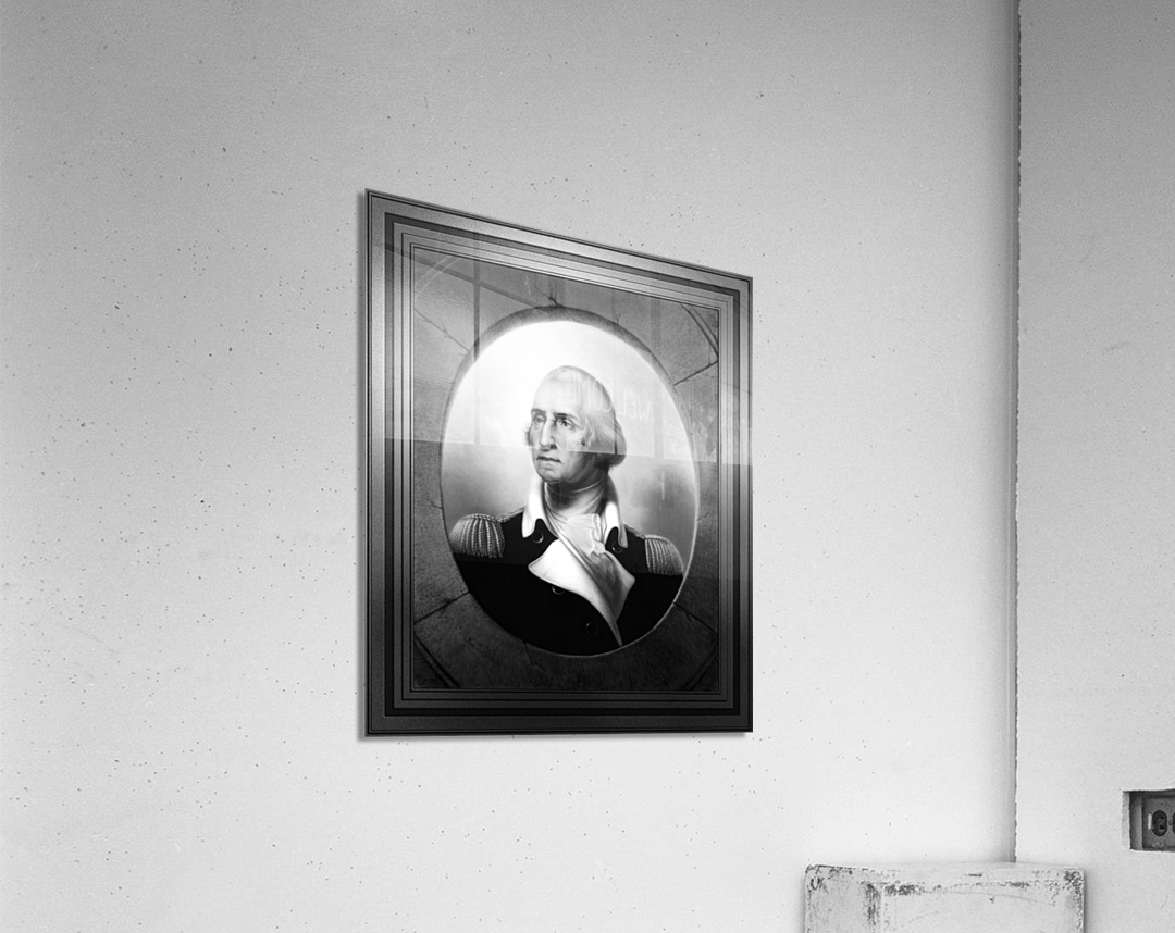 George Washington by Rembrandt Peale Black and White Xzendor7 Old Masters Art Reproductions Acrylic Print