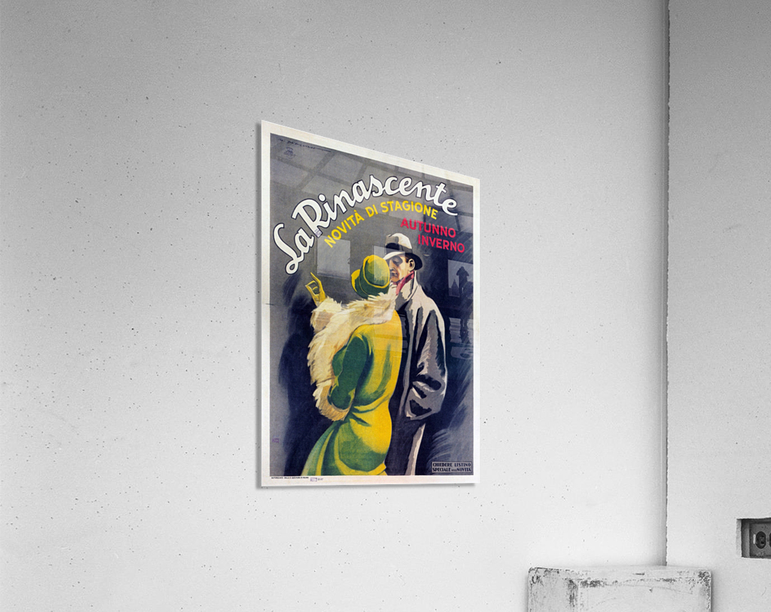 La Rinascente vintage poster Acrylic Print