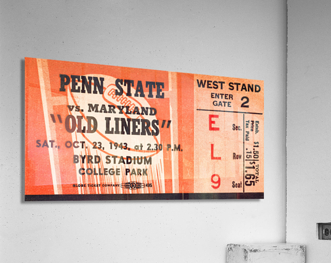 1943 Penn State Nittany Lions vs. Maryland Old Liners Acrylic Print