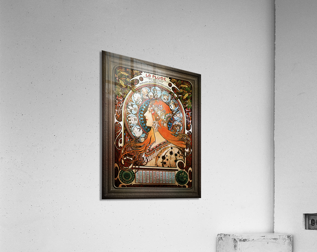 Zodiac 1897 Calendar by Alphonse Mucha Vintage Xzendor7 Old