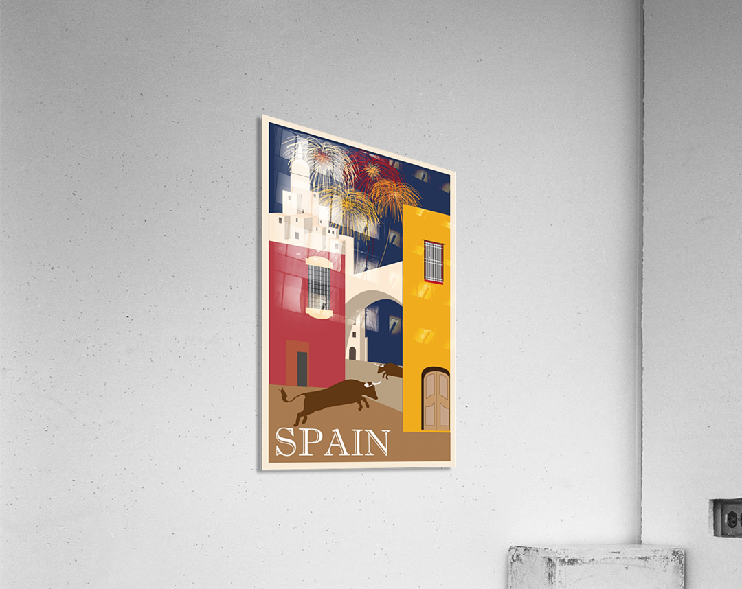 Spain Travel Poster Acrylic Print