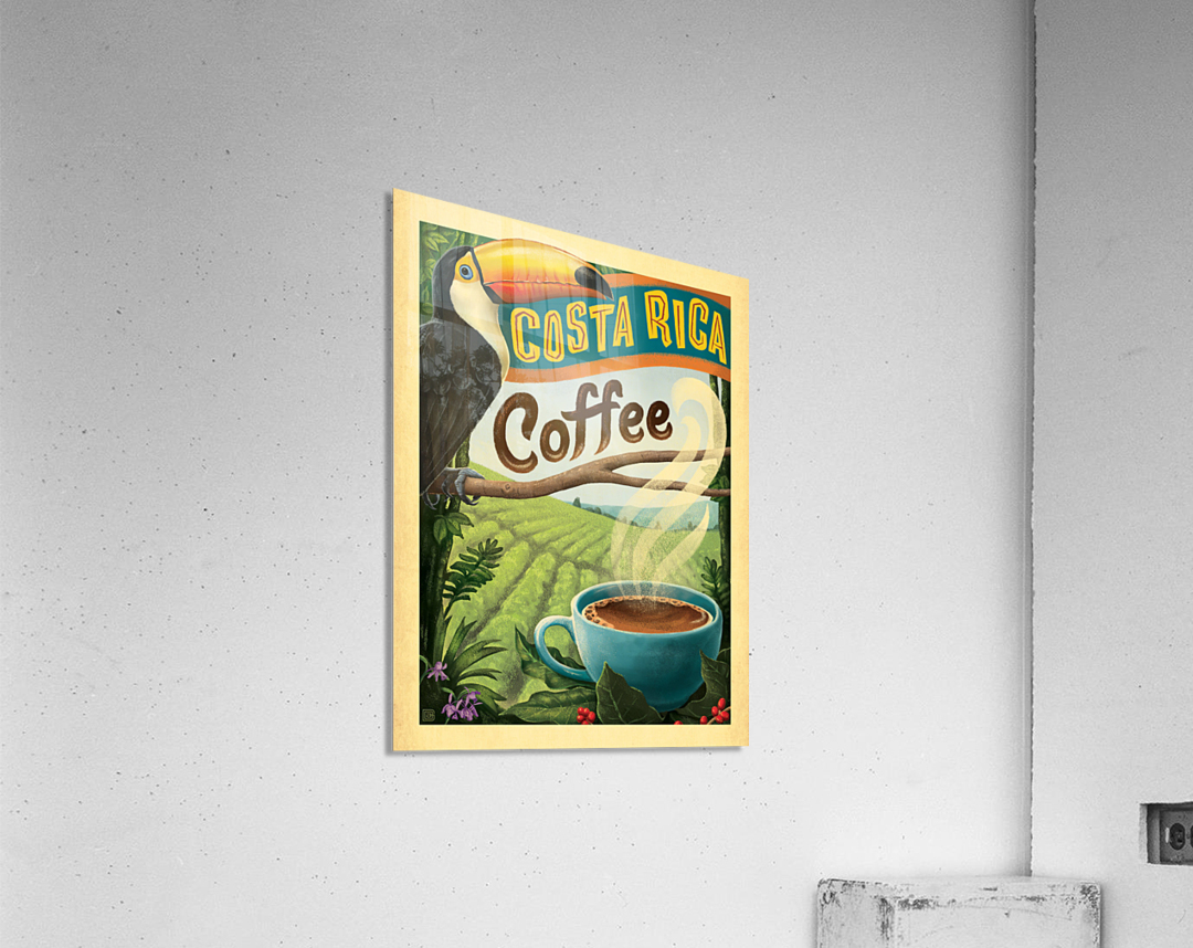Costa Rica Coffee poster Acrylic Print