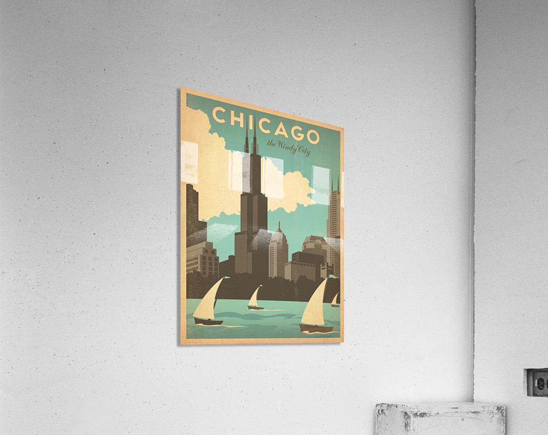 Chicago the Windy City American travel poster by VINTAGE POSTER