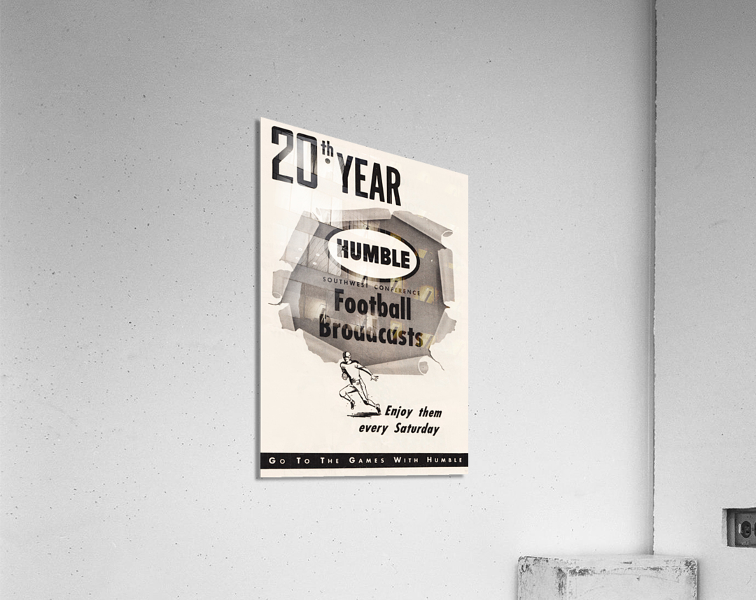 1953 Humble Oil Southwest Conference Football Poster Acrylic Print