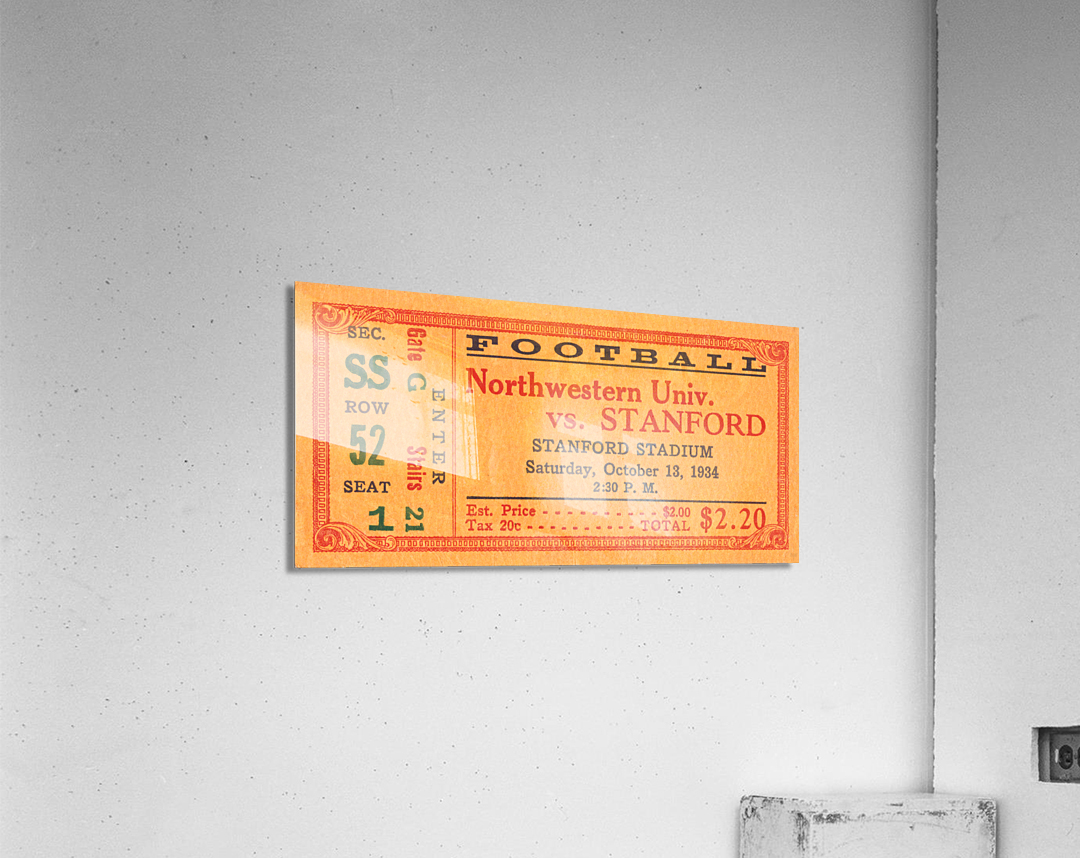 1934 Northwestern vs. Stanford | Row 1 Acrylic Print