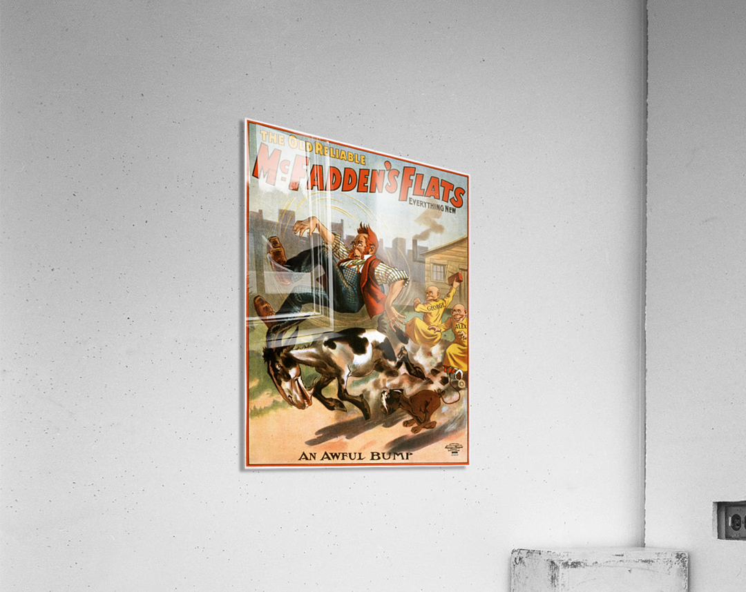 The old reliable McFadden flats, performance poster, 1902 Acrylic Print
