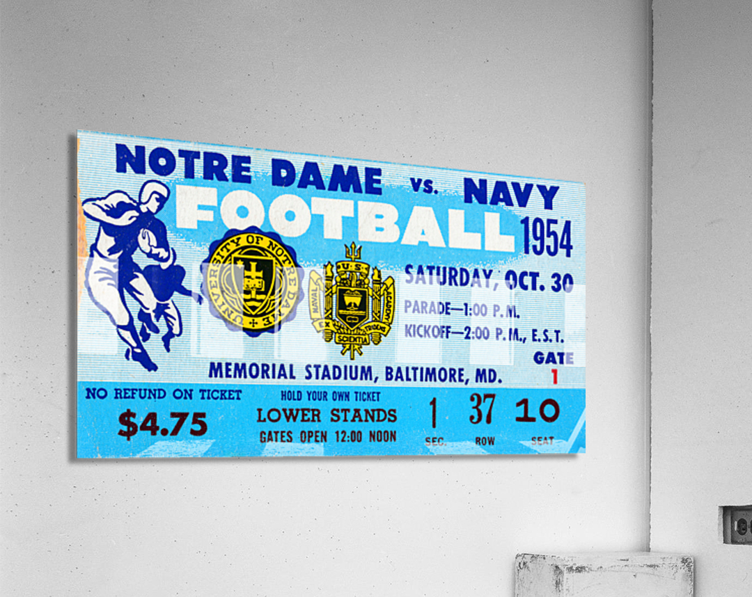 1954 Notre Dame vs. Navy Acrylic Print