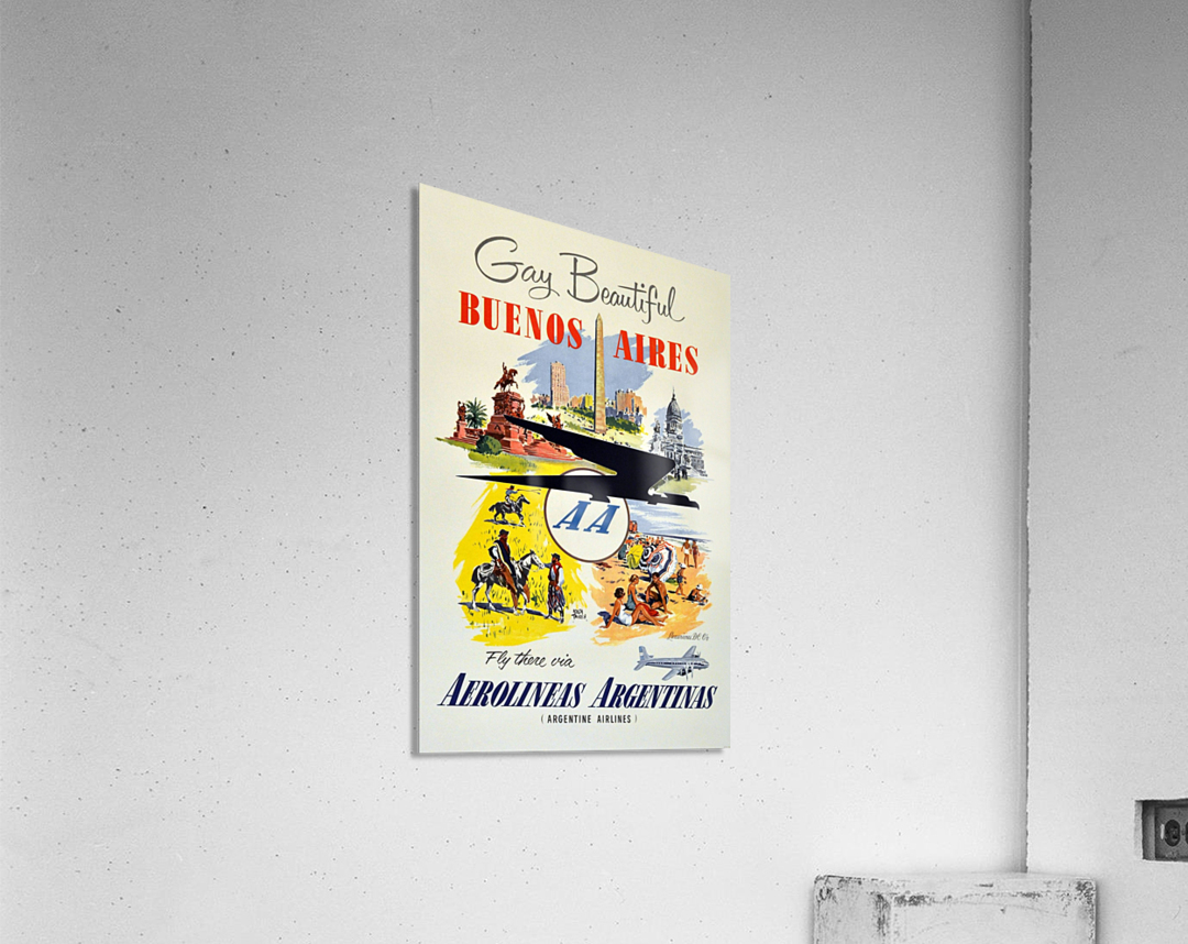 Adolph Treidler Original Vintage Travel Poster for Buenos Aires Acrylic Print