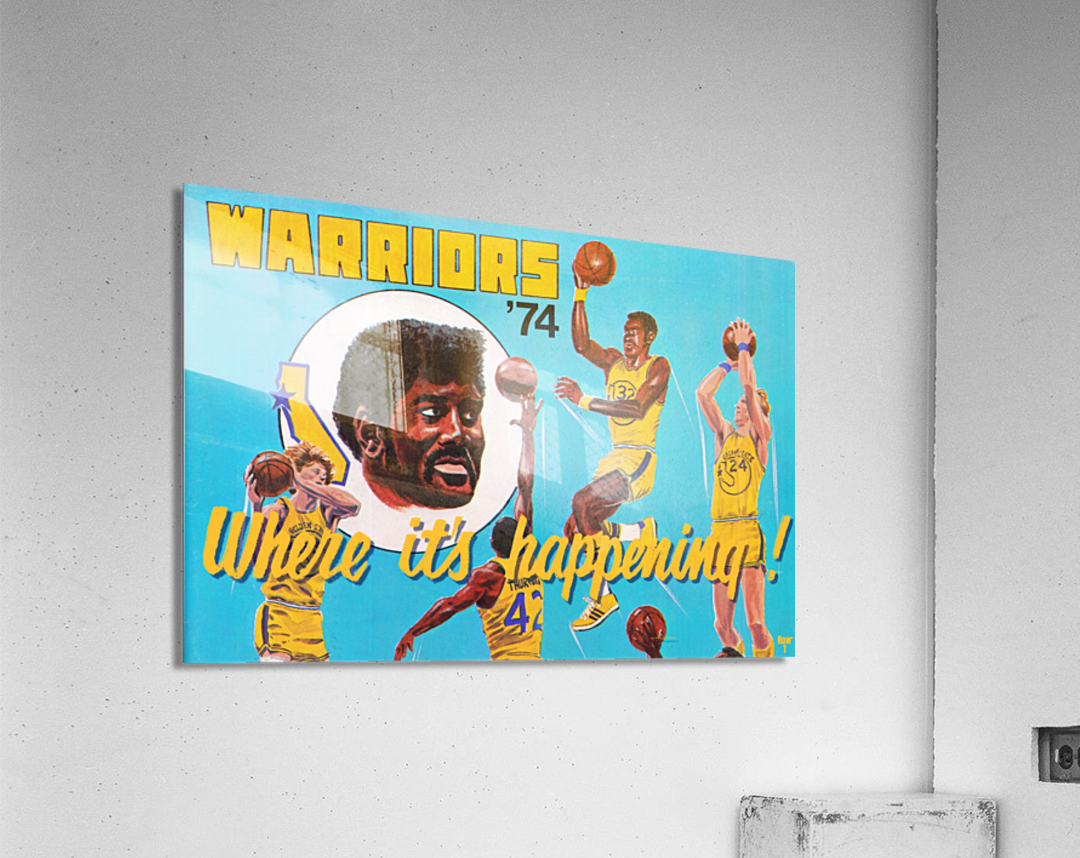 1974 Golden State Warriors Retro Remix Art Acrylic Print