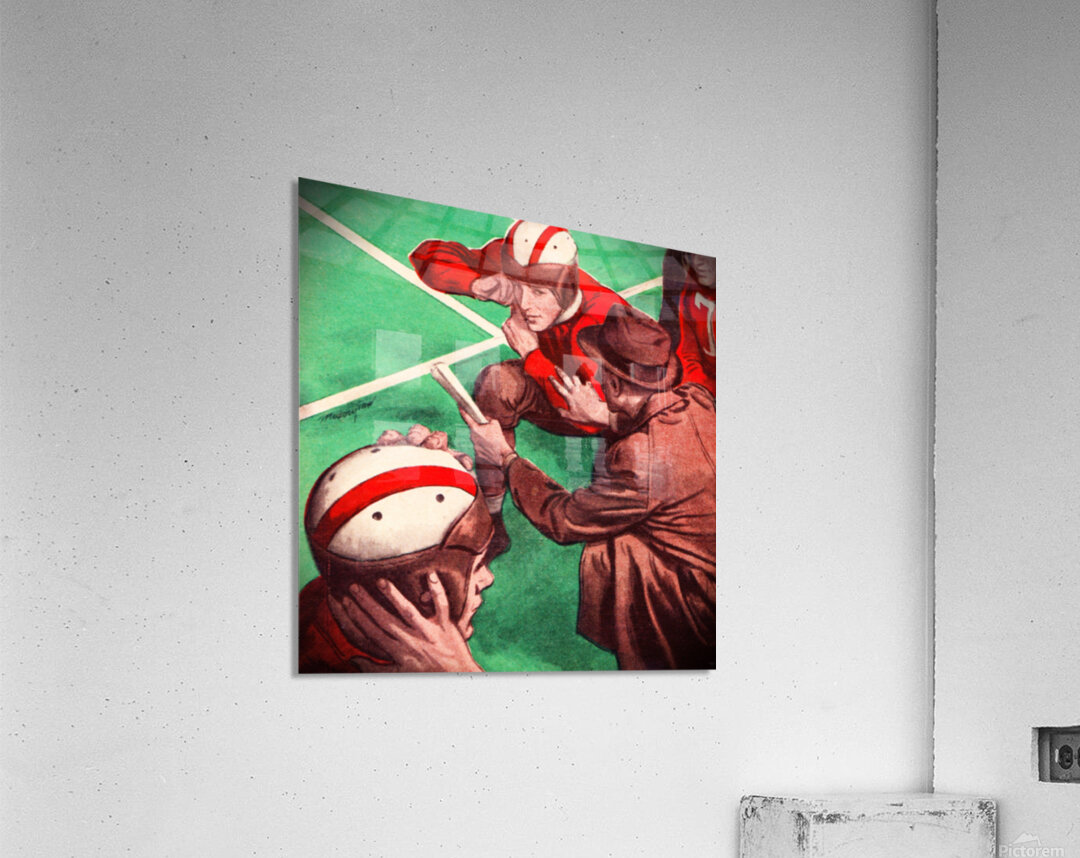 Vintage Football Coach and Players Art Acrylic Print
