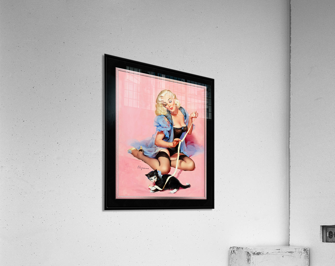 Denise Pur-r-rty Pair by Gil Elvgren Classic Xzendor7 Old Masters Reproductions Acrylic Print