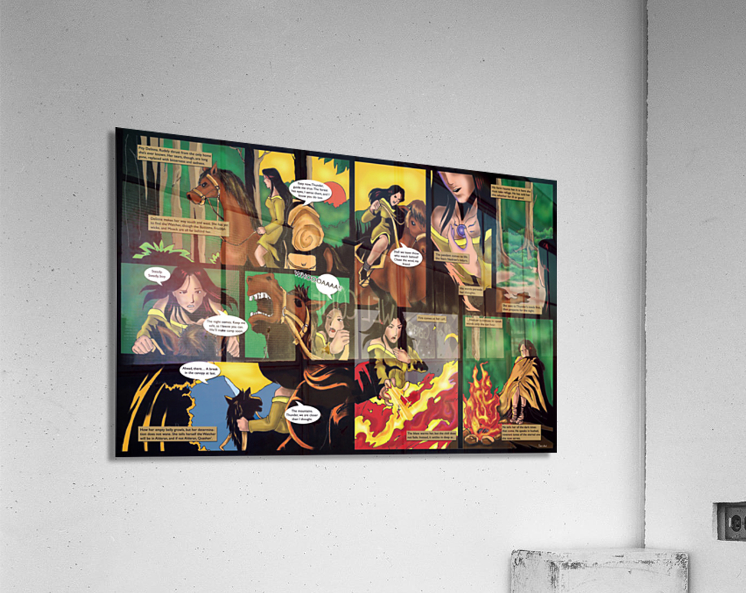 He Tells Her of the Dark Times That Come 2x1 Complete Original Art from A Daughter of Kings the Ruin Mist Graphic Novel Limited Edition Celebrating The Tragic Love Story from the Books by Robert Stanek Acrylic Print