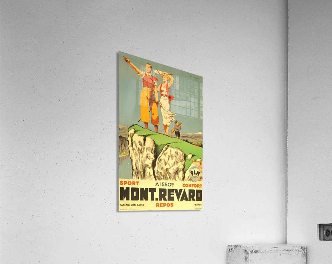 Original vintage poster from 1930 for Mont Revard in Savoie, France Acrylic Print