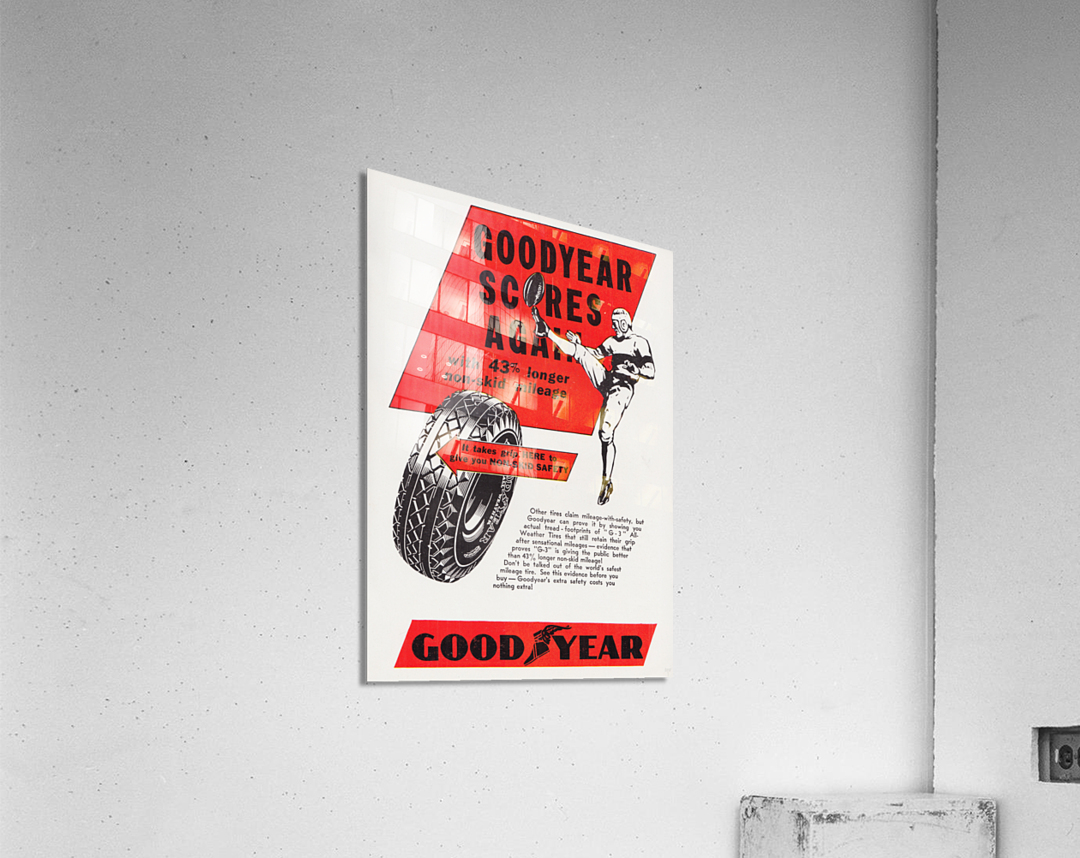 1935 Goodyear Football Advertisement Acrylic Print