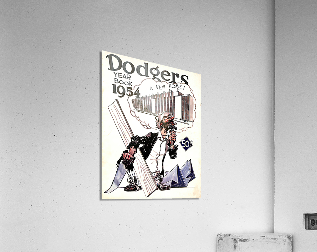 1954 BROOKLYN DODGERS Program Acrylic Print