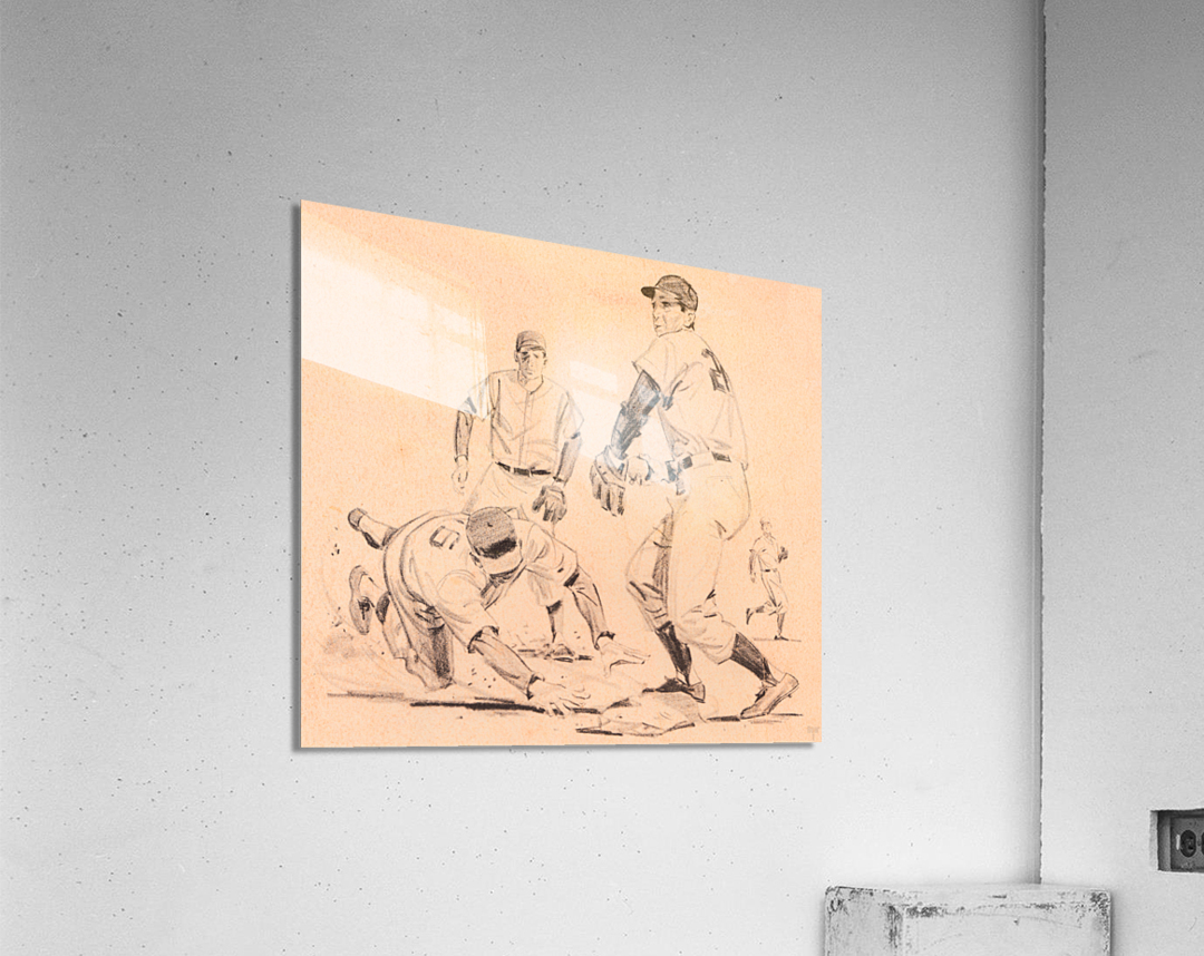 1959 Baseball Sketch Art  Acrylic Print