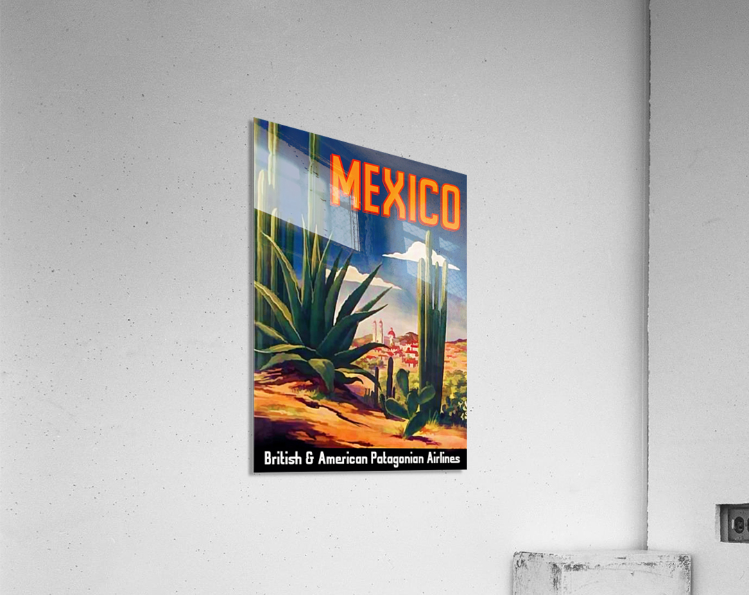 British and American Patagonian Airlines poster for Mexico Acrylic Print