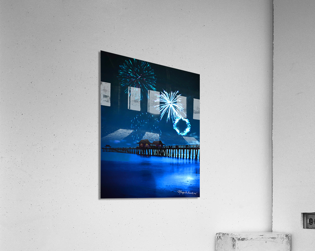 SOLD Naples Pier Fireworks  Acrylic Print