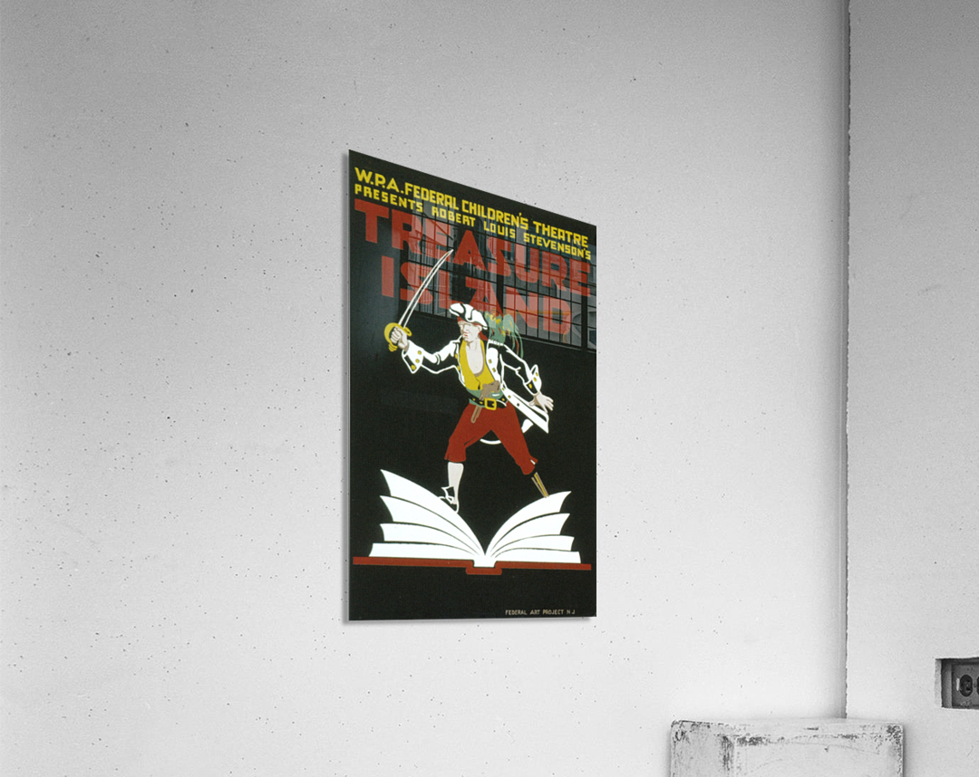 Vintage WPA Poster Treasure Island, 1930 Acrylic Print