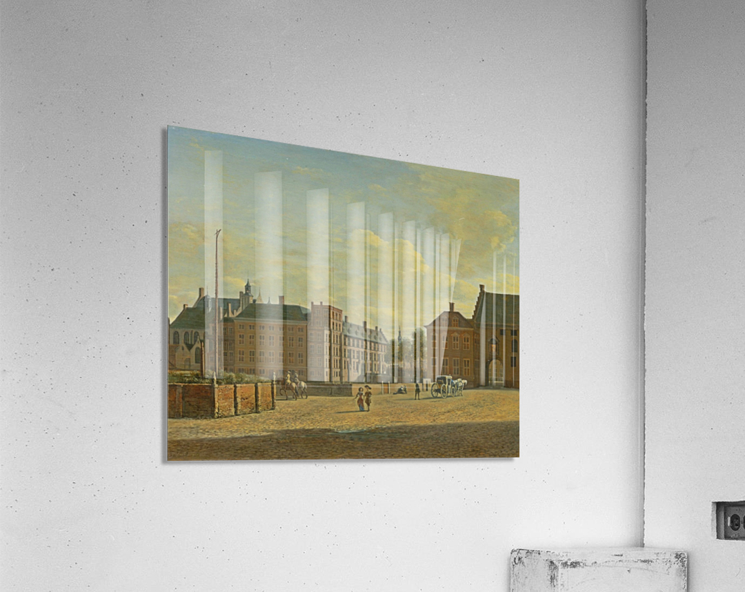 Dutch cityscape with figures Acrylic Print