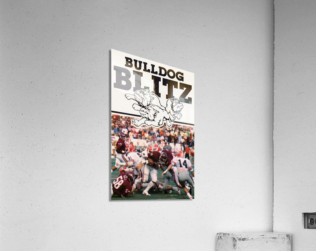 1983 Mississippi State Bulldogs Retro Football Poster Acrylic Print