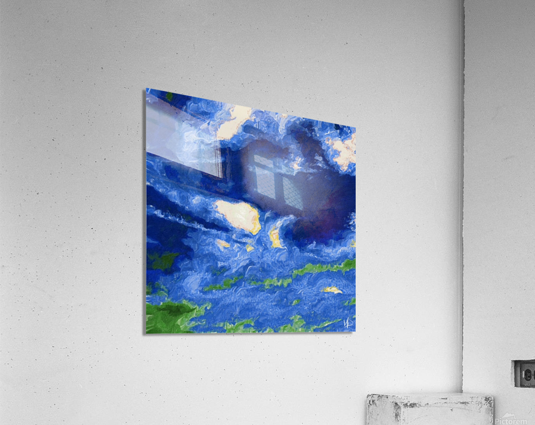 electric blue Acrylic Print