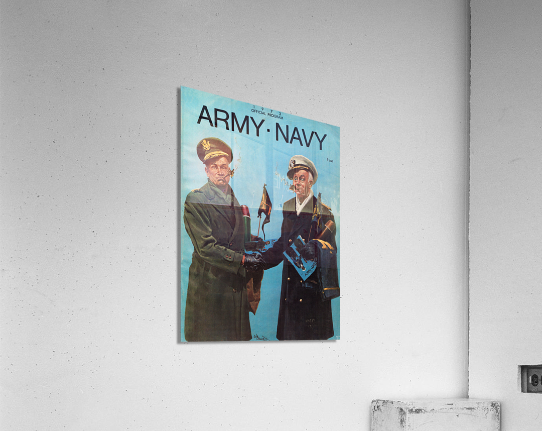 1973 Army vs. Navy Football Program Cover Canvas Acrylic Print