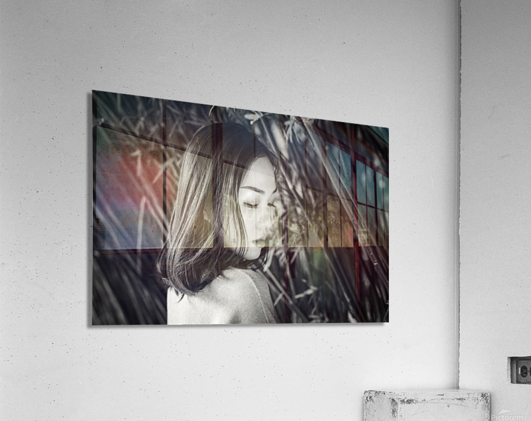 Young Chinese black and white portrait Acrylic Print