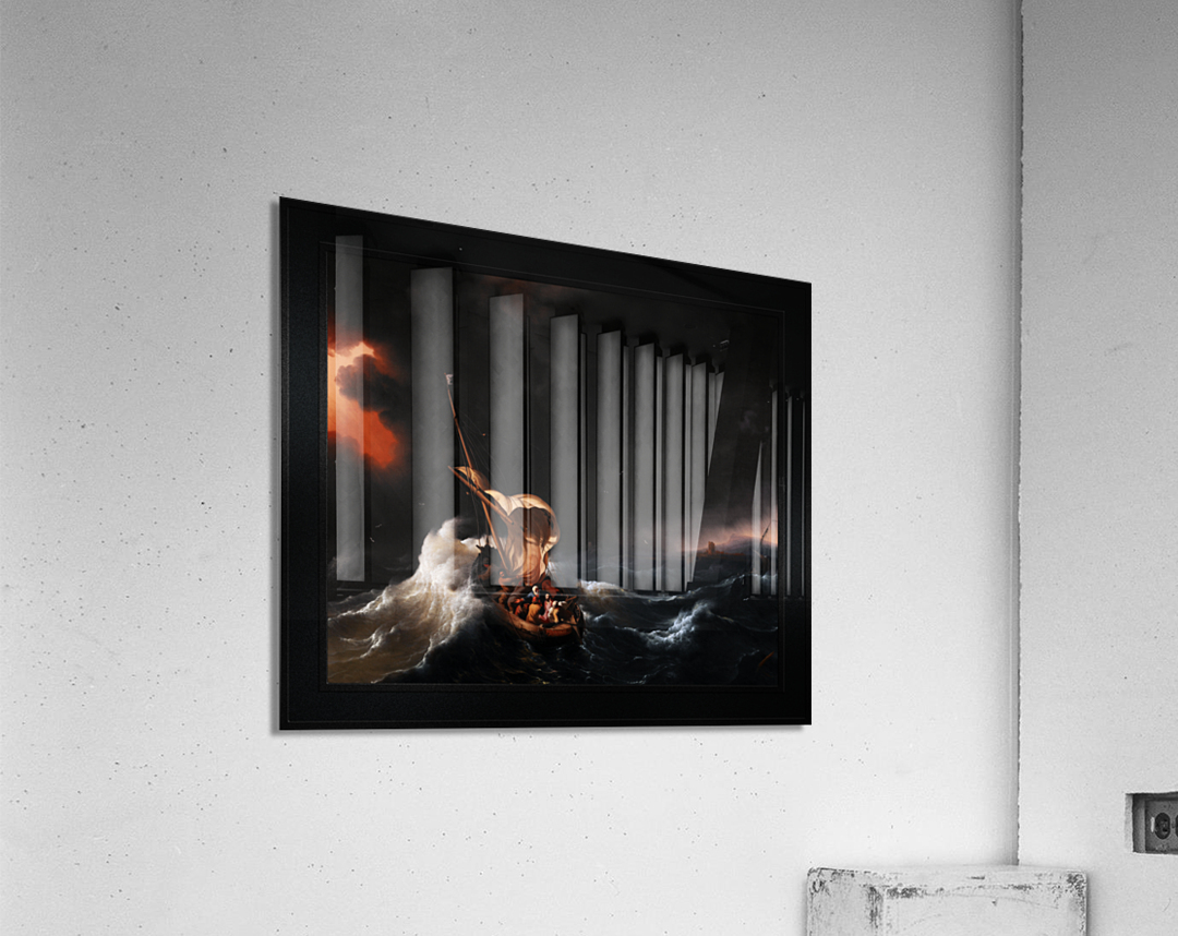 Christ in the Storm on the Sea of Galilee by Ludolf Backhuysen Remastered Xzendor7 Classical Fine Art Old Masters Reproductions Acrylic Print