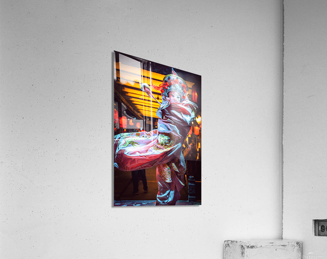 Chinese actress performs a traditional face-changing show Acrylic Print