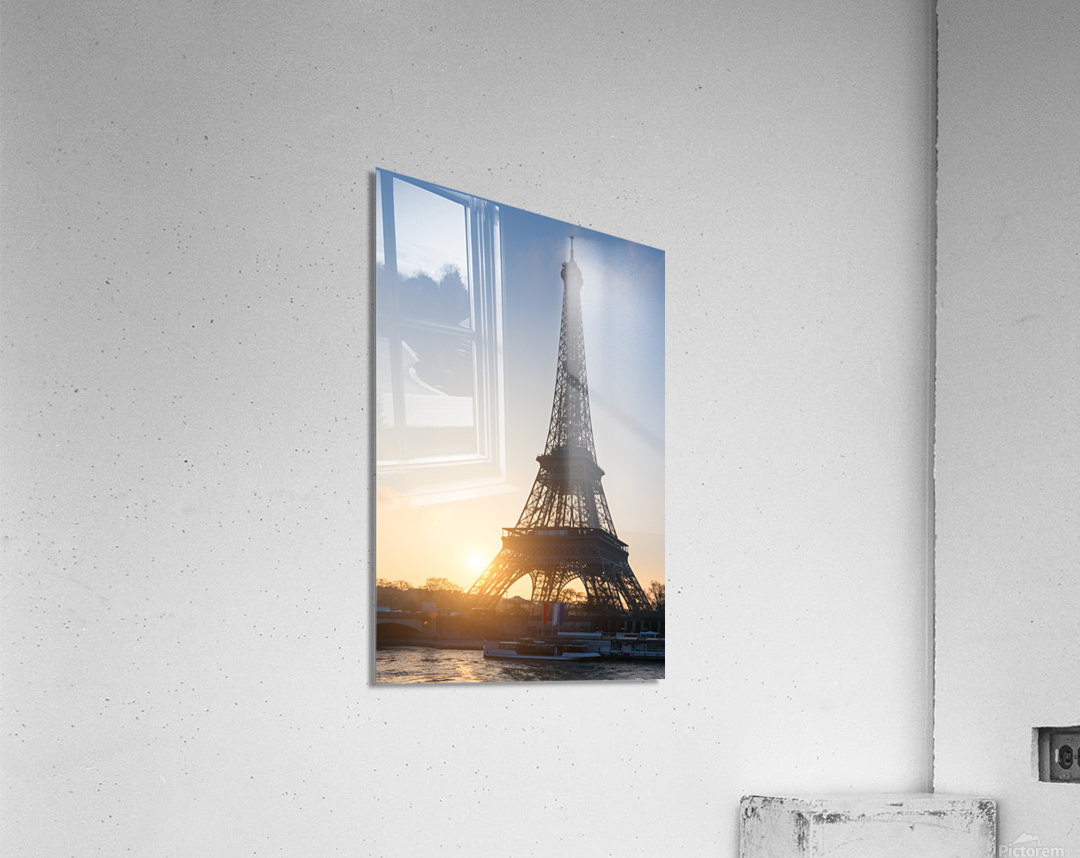 Paris   Eiffel tower at sunrise Acrylic Print