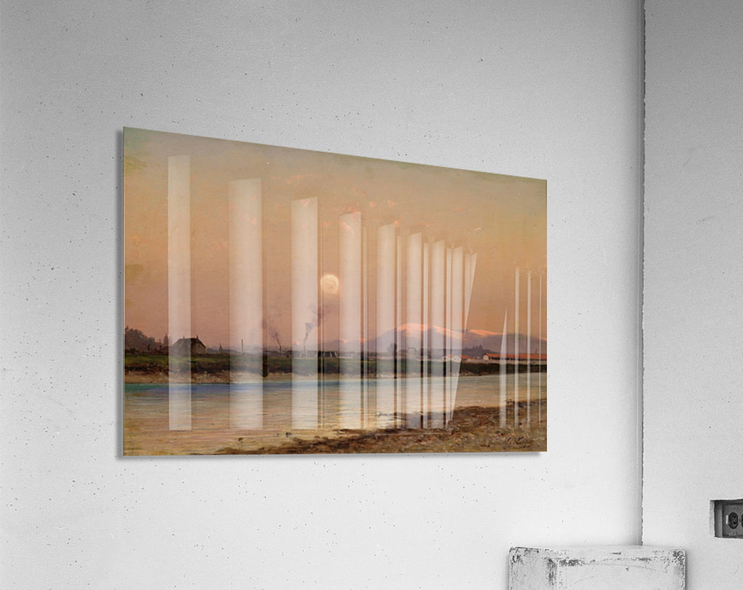 Geneva seen from the Arve river Acrylic Print