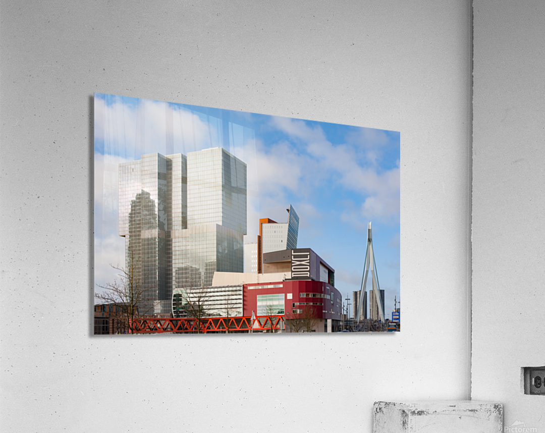 Luxor Theater De Rotterdam and KPN building Acrylic Print
